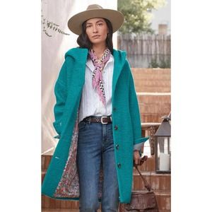 Sundance Vibrant Living Coat Women’s Medium Teal/Turquoise Wool/Polyester blend